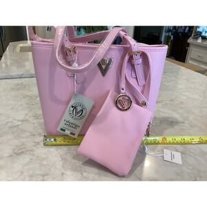 Valentino‎ Orlandi Pink Tote Bag Satchel Top Handle Purse with Pouch